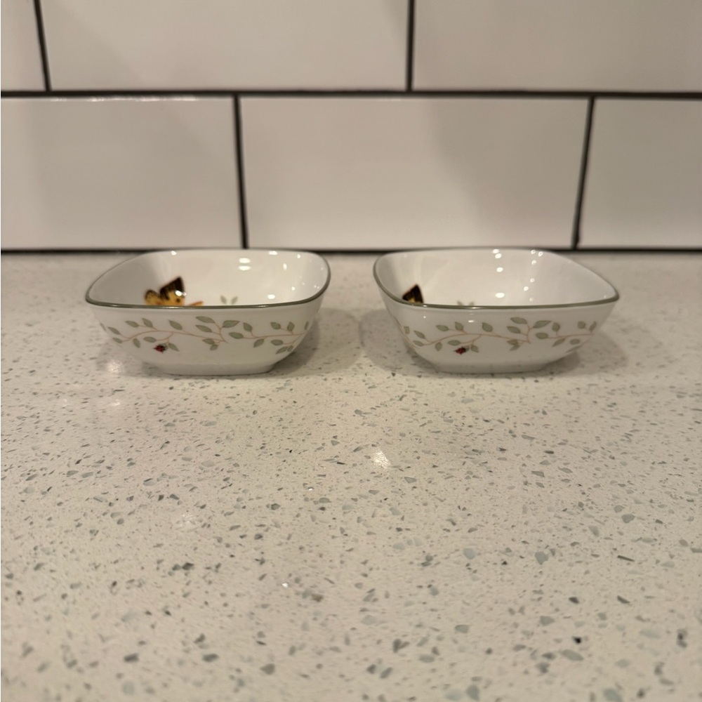 NWT Lenox Butterfly Meadow Dipping Bowls - Set of 2 - Picture 2 of 8